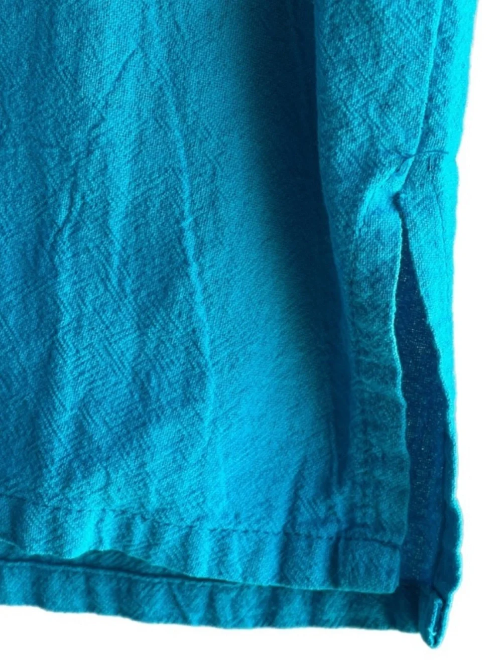 B'GAUZE LIGHTWEIGHT COTTON GAUZE BLUE SUMMER CRUISE RESORTWEAR CASUAL TOP SZ M - Picture 4 of 8